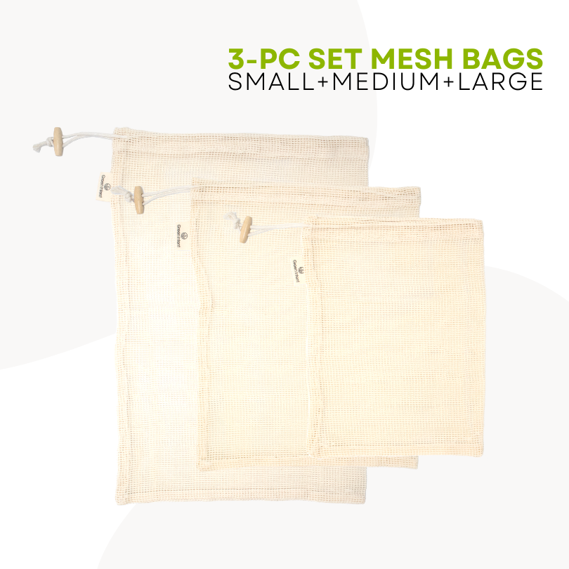 Mesh Bags 100% Organic Cotton (Set of 3)