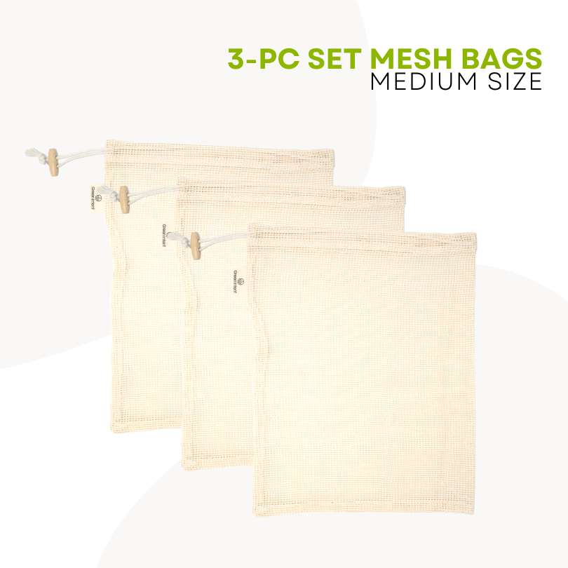 Mesh Bags 100% Organic Cotton (Set of 3)