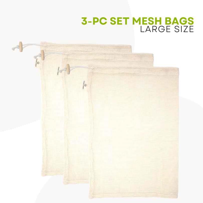 Mesh Bags 100% Organic Cotton (Set of 3)