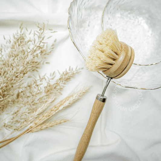 Bamboo Sisal Dish Brush with Handle